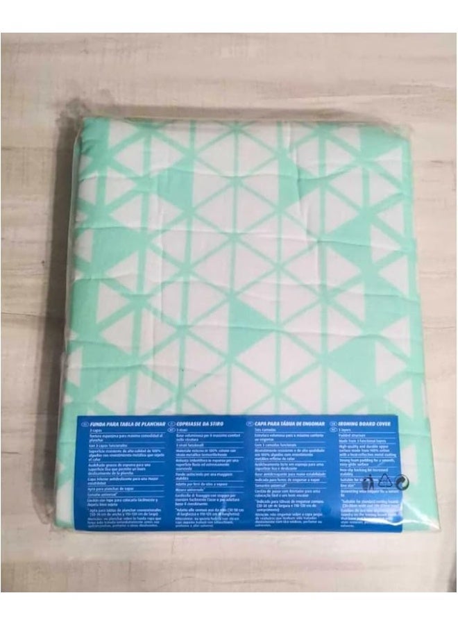 مفرش طاولة قابل للكي - مقاوم للحرارة - خامة عالية الجودة - سهل التركيب والتنظيف - مقاس 38 × 120 سم - بنقشة بيضاء وخضراء فاتحة (كتان ثقيل) - Image 2